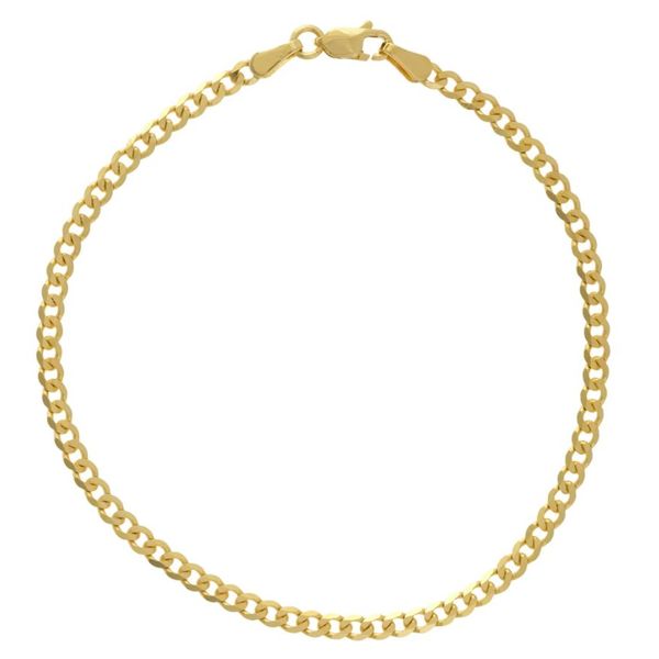 10kt Yellow Gold Curb Bracelet - 7
