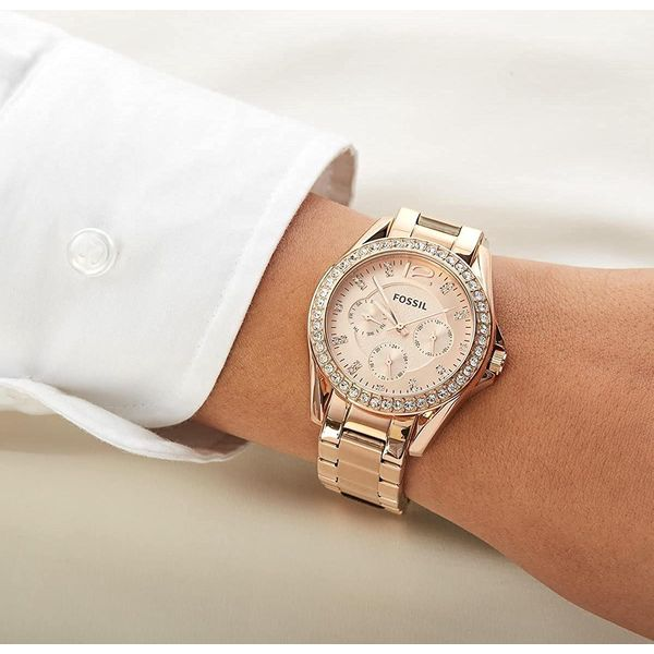 Fossil Riley Multifunction Rose-Tone Stainless Steel Watch Image 2 Spicer Cole Fine Jewellers and Spicer Fine Jewellers Fredericton, NB
