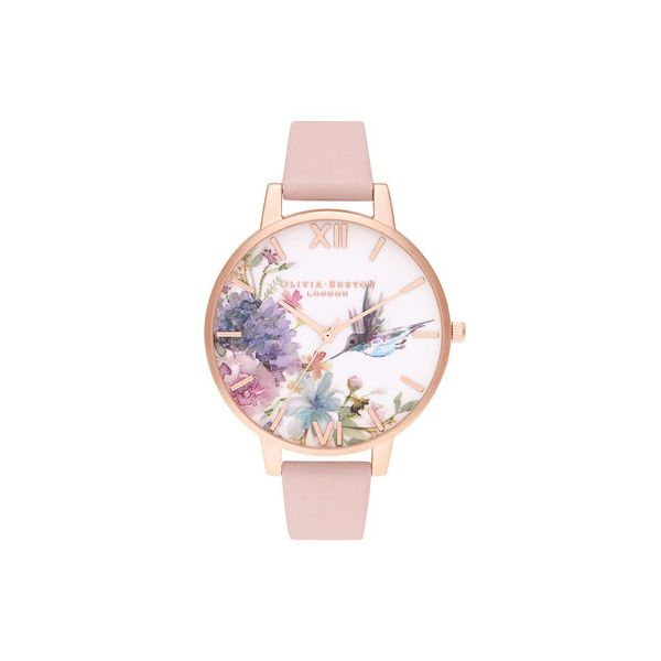Painterly Prints Big Dial Dusty Pink & Rose Gold Spicer Cole Fine Jewellers and Spicer Fine Jewellers Fredericton, NB