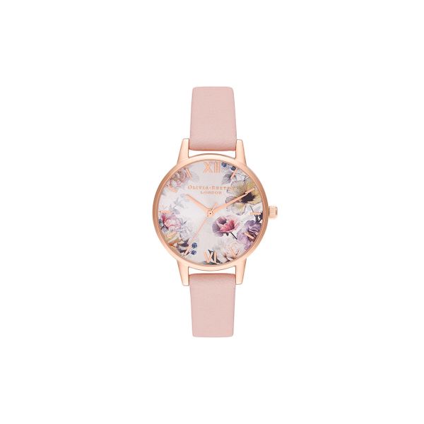 Sunlight Florals Pink & Rose Gold Watch Spicer Cole Fine Jewellers and Spicer Fine Jewellers Fredericton, NB