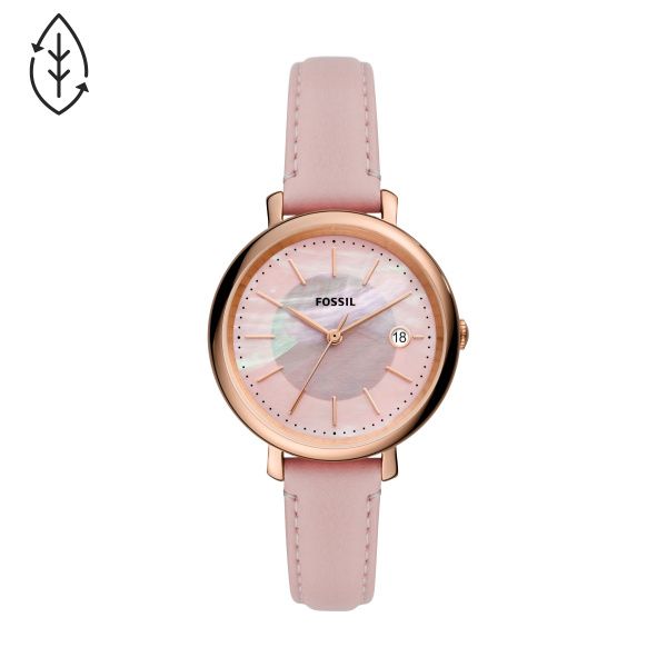 Fossil Jacqueline Mother Of Pearl Pink Leather Watch Spicer Cole Fine Jewellers and Spicer Fine Jewellers Fredericton, NB