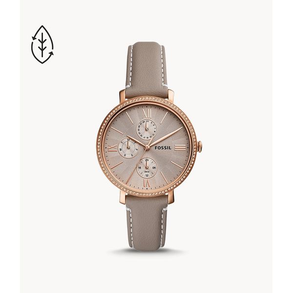 Fossil Jacqueline Multifunction Grey Leather Watch Spicer Cole Fine Jewellers and Spicer Fine Jewellers Fredericton, NB