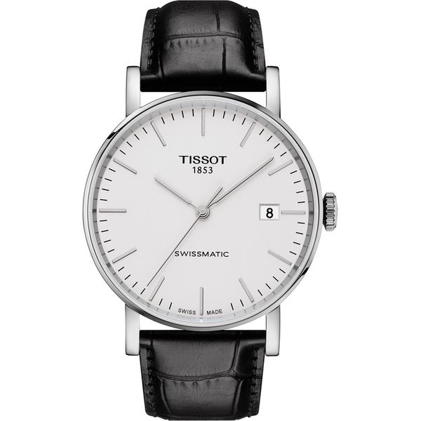 Tissot Everytime Swissmatic Black Leather Watch Spicer Cole Fine Jewellers and Spicer Fine Jewellers Fredericton, NB