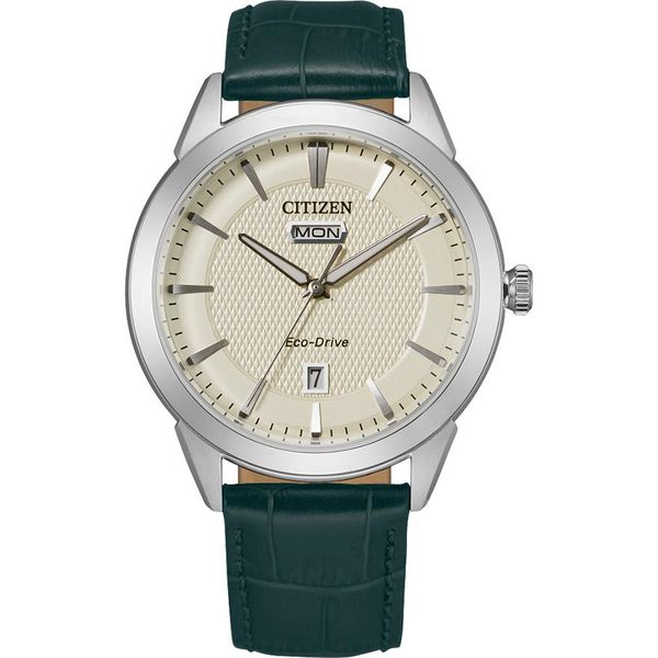 Citizen Corso Eco Drive Green Leather Watch Spicer Cole Fine Jewellers and Spicer Fine Jewellers Fredericton, NB