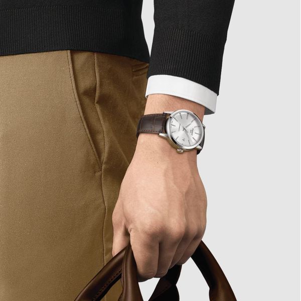 Tissot Classic Dream Swissmatic Dark Brown Leather Watch Image 2 Spicer Cole Fine Jewellers and Spicer Fine Jewellers Fredericton, NB
