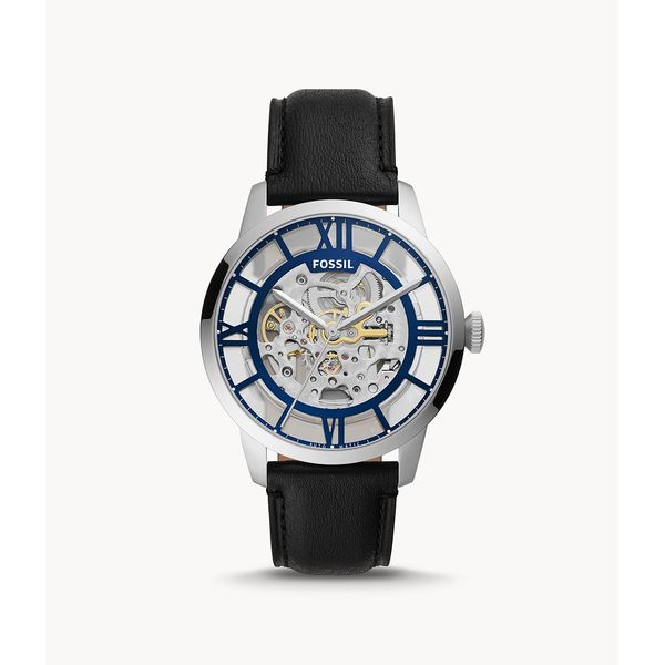 Fossil Townsman Automatic 4mm Black Leather Watch Spicer Cole Fine Jewellers and Spicer Fine Jewellers Fredericton, NB