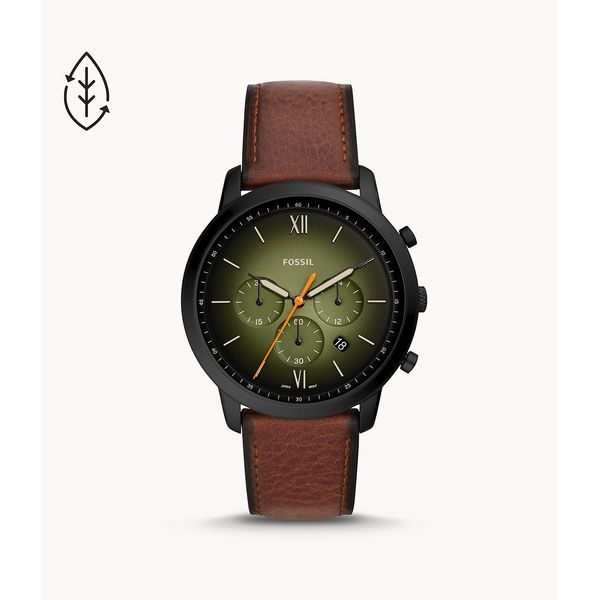 Fossil Neutra Chronograph Eco Brown Leather Watch Spicer Cole Fine Jewellers and Spicer Fine Jewellers Fredericton, NB