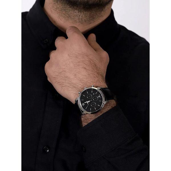 Fossil Neutra Chronograph Black Leather Watch Image 2 Spicer Cole Fine Jewellers and Spicer Fine Jewellers Fredericton, NB