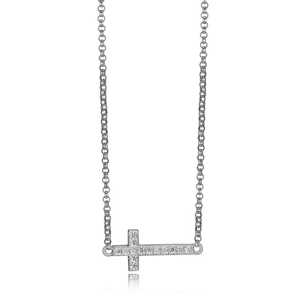 Devotion Collection Sideway Cross Necklace Spicer Cole Fine Jewellers and Spicer Fine Jewellers Fredericton, NB