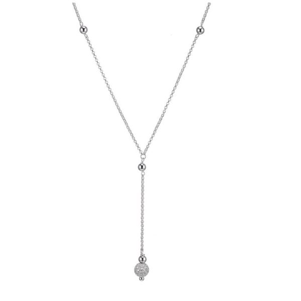 Reign Beaded Silver Collection Lariat Necklace Spicer Cole Fine Jewellers and Spicer Fine Jewellers Fredericton, NB