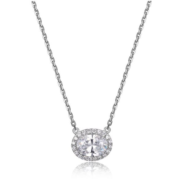 Reign Oval Halo Necklace Spicer Cole Fine Jewellers and Spicer Fine Jewellers Fredericton, NB