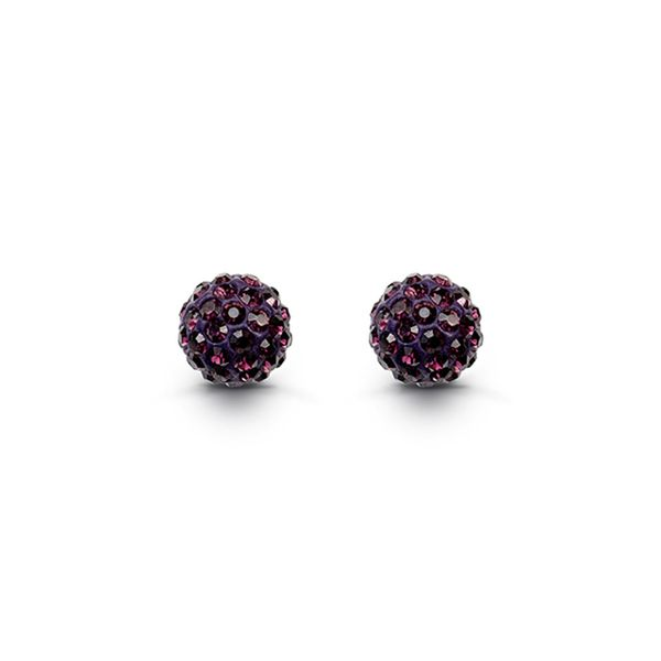 Bella Droplets Stud Earrings with Deep Purple Crystal - Sensitive Spicer Cole Fine Jewellers and Spicer Fine Jewellers Fredericton, NB