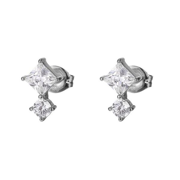 Reign Diamondlite CZ Square And Round Earrings Spicer Cole Fine Jewellers and Spicer Fine Jewellers Fredericton, NB