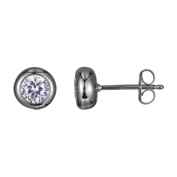 Reign Round Bezel Set Stud Earrings Spicer Cole Fine Jewellers and Spicer Fine Jewellers Fredericton, NB