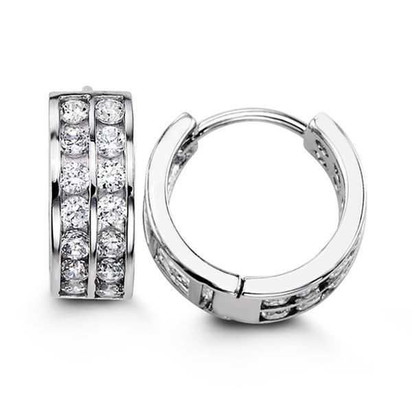 Bella Sterling Silver Huggie Earrings Spicer Cole Fine Jewellers and Spicer Fine Jewellers Fredericton, NB