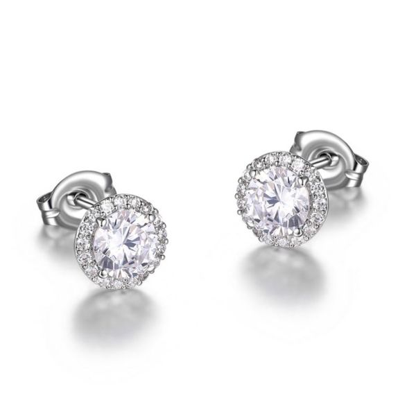 Reign Round Halo CZ Earrings Spicer Cole Fine Jewellers and Spicer Fine Jewellers Fredericton, NB