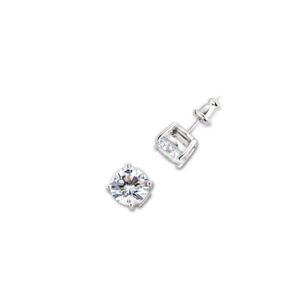 CZ Collection Stud 8mm Post Earrings Spicer Cole Fine Jewellers and Spicer Fine Jewellers Fredericton, NB