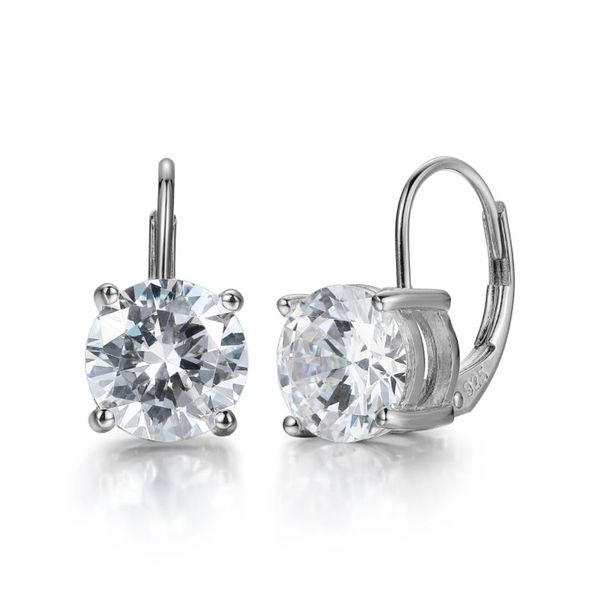Reign Diamondlite Round CZ Leverback Earrings Spicer Cole Fine Jewellers and Spicer Fine Jewellers Fredericton, NB