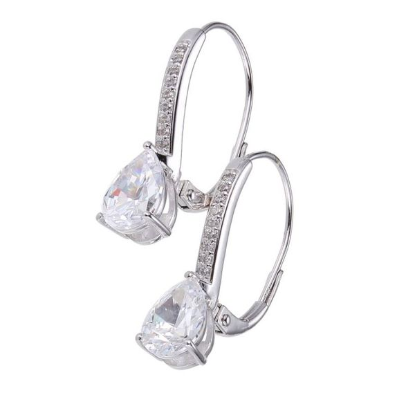 Reign Diamondlite CZ Pear Leverback Earrings Spicer Cole Fine Jewellers and Spicer Fine Jewellers Fredericton, NB