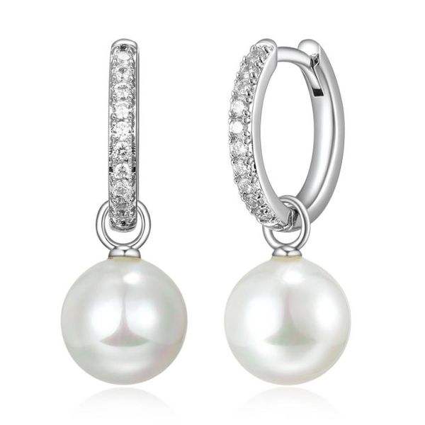 Reign Pearl Hoop Dangle Earrings Spicer Cole Fine Jewellers and Spicer Fine Jewellers Fredericton, NB