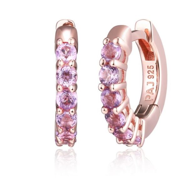 Reign Pink Amethyst Huggie Earrings Spicer Cole Fine Jewellers and Spicer Fine Jewellers Fredericton, NB