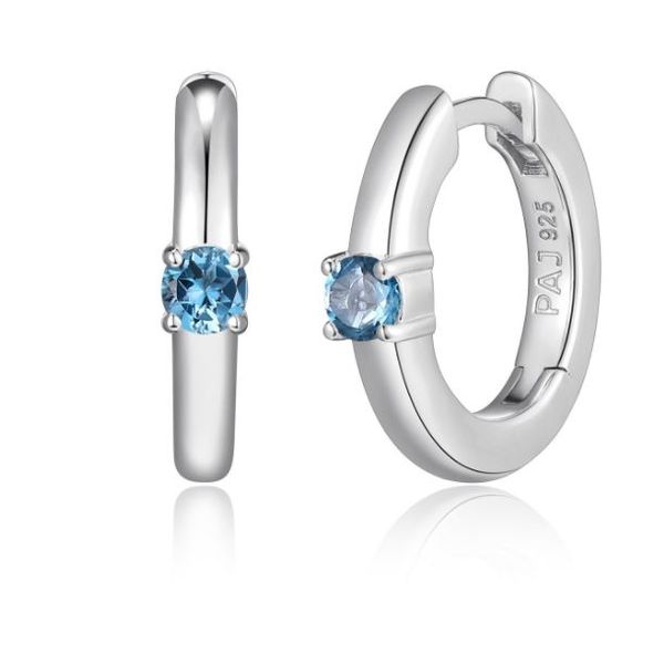 Reign Blue Topaz Huggie Earrings Spicer Cole Fine Jewellers and Spicer Fine Jewellers Fredericton, NB