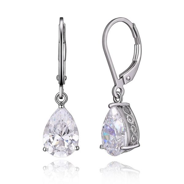 Reign Diamondlite CZ Pear Shaped Leverback Earrings Spicer Cole Fine Jewellers and Spicer Fine Jewellers Fredericton, NB