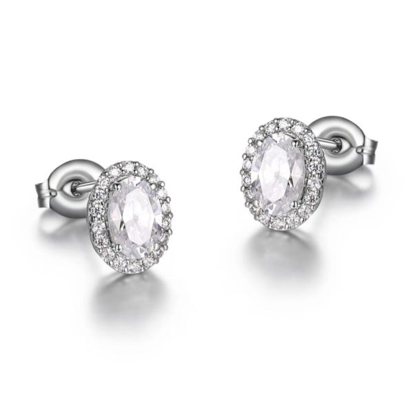 Reign Oval Halo CZ Earrings Spicer Cole Fine Jewellers and Spicer Fine Jewellers Fredericton, NB
