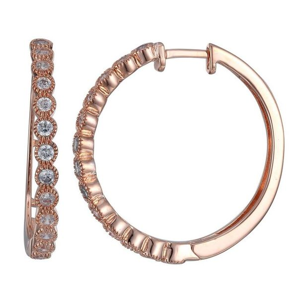 Reign Diamondlite Bezel Set Hoop Earrings Spicer Cole Fine Jewellers and Spicer Fine Jewellers Fredericton, NB