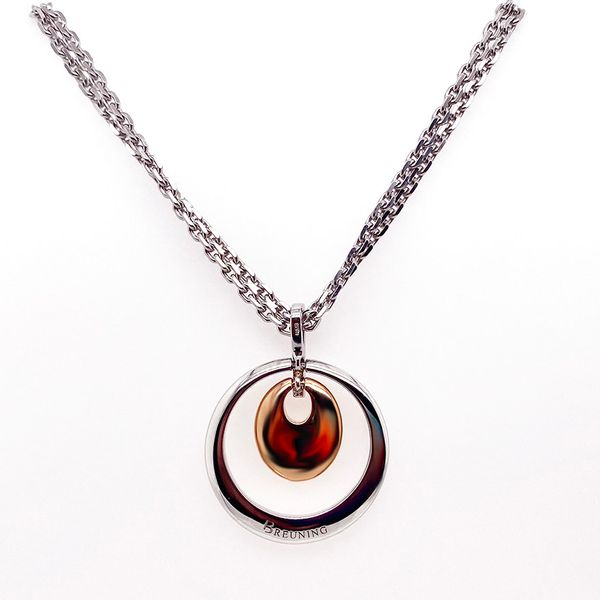 Breuning Two Tone Double Circle Pendant Spicer Cole Fine Jewellers and Spicer Fine Jewellers Fredericton, NB