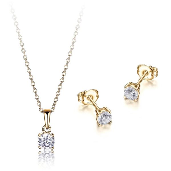 Reign Diamondlite Round Cut Earring & Pendant Set Spicer Cole Fine Jewellers and Spicer Fine Jewellers Fredericton, NB