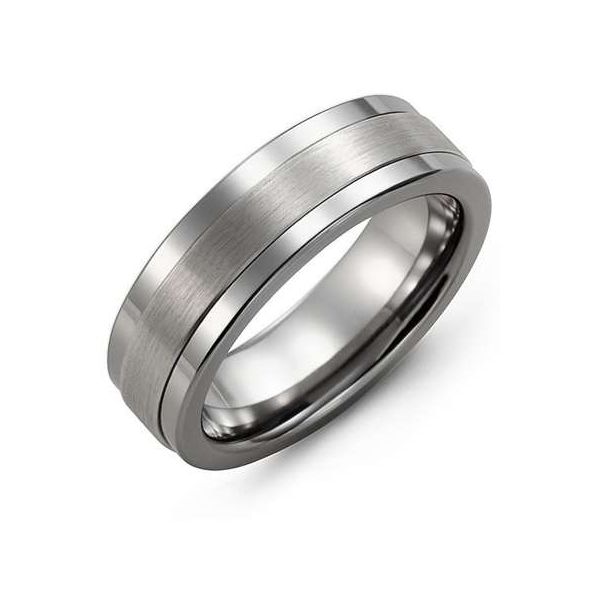 Madani Grey Tungsten Satin Plain Wedding Band - Size 10 Spicer Cole Fine Jewellers and Spicer Fine Jewellers Fredericton, NB