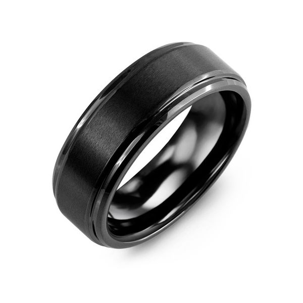 Madani Black Ceramic Raised Brushed Wedding Band - Size 10 Spicer Cole Fine Jewellers and Spicer Fine Jewellers Fredericton, NB