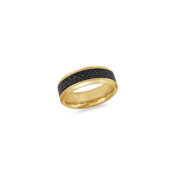 Yellow & Black Tungsten 8mm Wedding Band - Size 9 Spicer Cole Fine Jewellers and Spicer Fine Jewellers Fredericton, NB