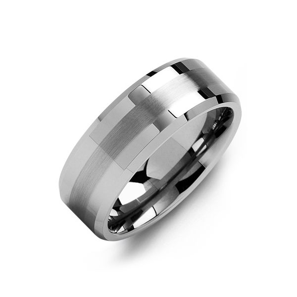 Madani Grey Tungsten Satin & Brushed Wedding Band Spicer Cole Fine Jewellers and Spicer Fine Jewellers Fredericton, NB