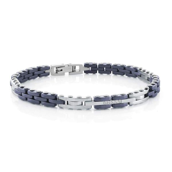 Blue & Silver Ceramic & Stainless Steel Cashel Cz Bracelet Spicer Cole Fine Jewellers and Spicer Fine Jewellers Fredericton, NB