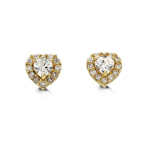 14kt Gold Baby Heart Stud Earrings Spicer Cole Fine Jewellers and Spicer Fine Jewellers Fredericton, NB