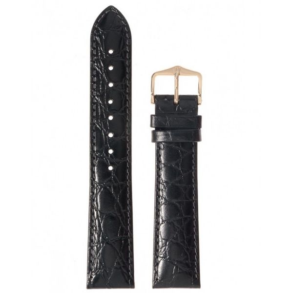 Crocograin Leather Watch Strap in Black - 10mm Spicer Cole Fine Jewellers and Spicer Fine Jewellers Fredericton, NB