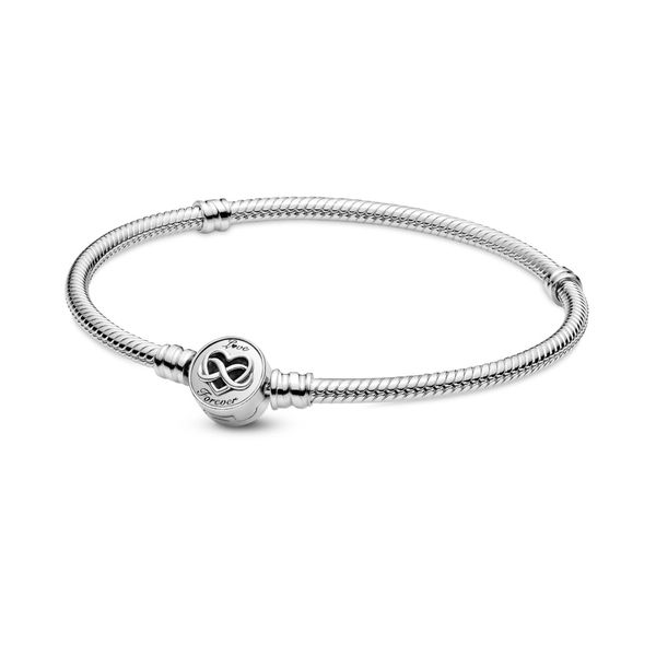 Pandora Moments Heart Infinity Clasp Snake Chain Bracelet - 19 Spicer Cole Fine Jewellers and Spicer Fine Jewellers Fredericton, NB