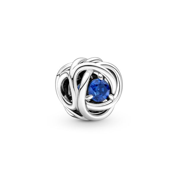 Sterling Silver Charm With Princess Blue Crystal Spicer Cole Fine Jewellers and Spicer Fine Jewellers Fredericton, NB