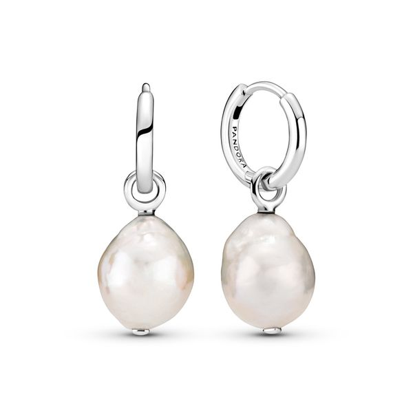 Pandora Freshwater Cultured Baroque Pearl Hoop Earrings Spicer Cole Fine Jewellers and Spicer Fine Jewellers Fredericton, NB
