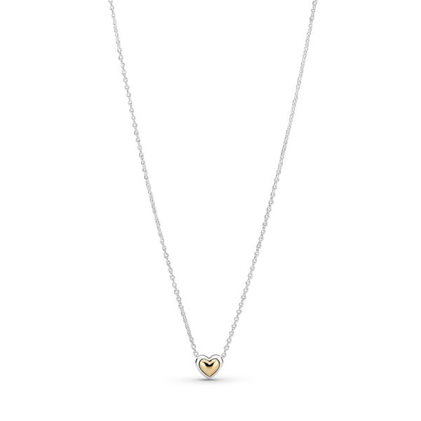 Pandora Domed Golden Heart Collier Necklace - 45 Spicer Cole Fine Jewellers and Spicer Fine Jewellers Fredericton, NB