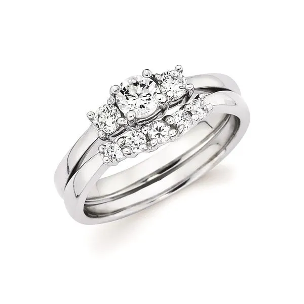 14kt White Gold 3-Stone Engagement Ring Image 2 Stambaugh Jewelers Defiance, OH