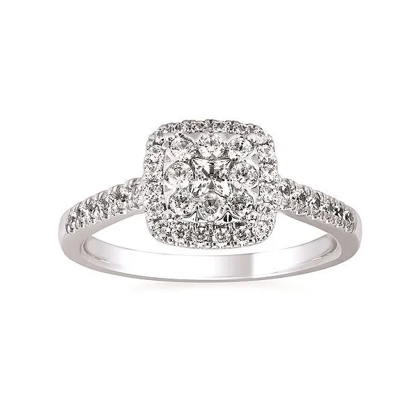 14kt White Gold I Cherish™ Halo Engagement Ring Stambaugh Jewelers Defiance, OH