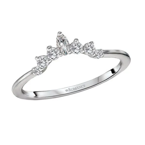 14K White Gold Nesting Diamond Band
