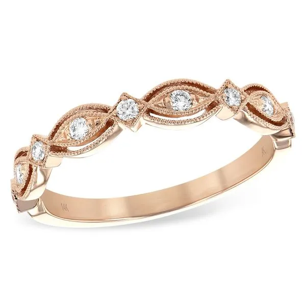 14kt Rose Gold Vintage Style Stackable Ring or Wedding Band Stambaugh Jewelers Defiance, OH