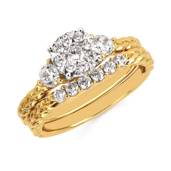 14kt Yellow Gold Diamond Wedding Band Image 2 Stambaugh Jewelers Defiance, OH