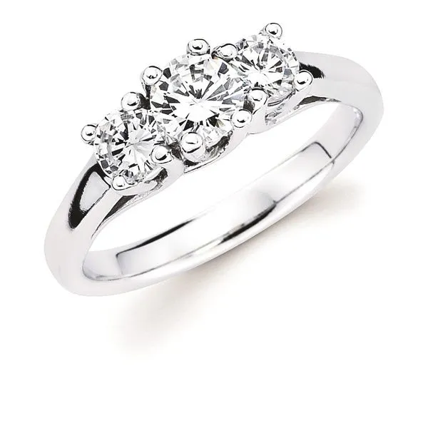 14kt White Gold 3-Stone Anniversary Ring Stambaugh Jewelers Defiance, OH