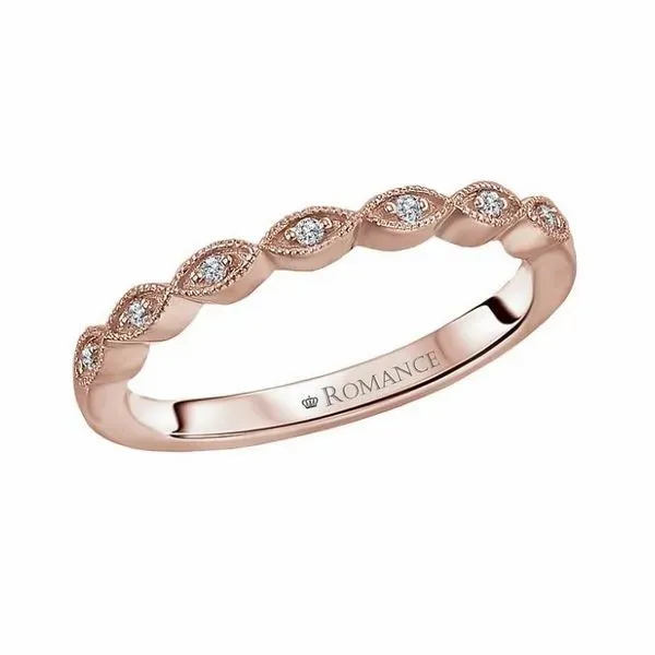 14kt Rose Gold 0.04 ct Diamond Band Stambaugh Jewelers Defiance, OH