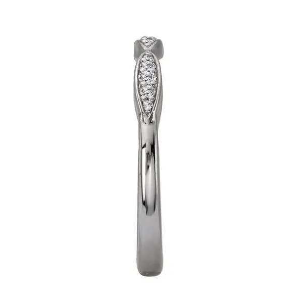 14kt White Gold Diamond Band Image 3 Stambaugh Jewelers Defiance, OH